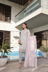 Dressline 3 Piece Fancy Emb Chikankari Net Collection