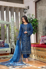 Dressline Semi Stitched 3 Pcs Emb Luxury Chiffon Collection