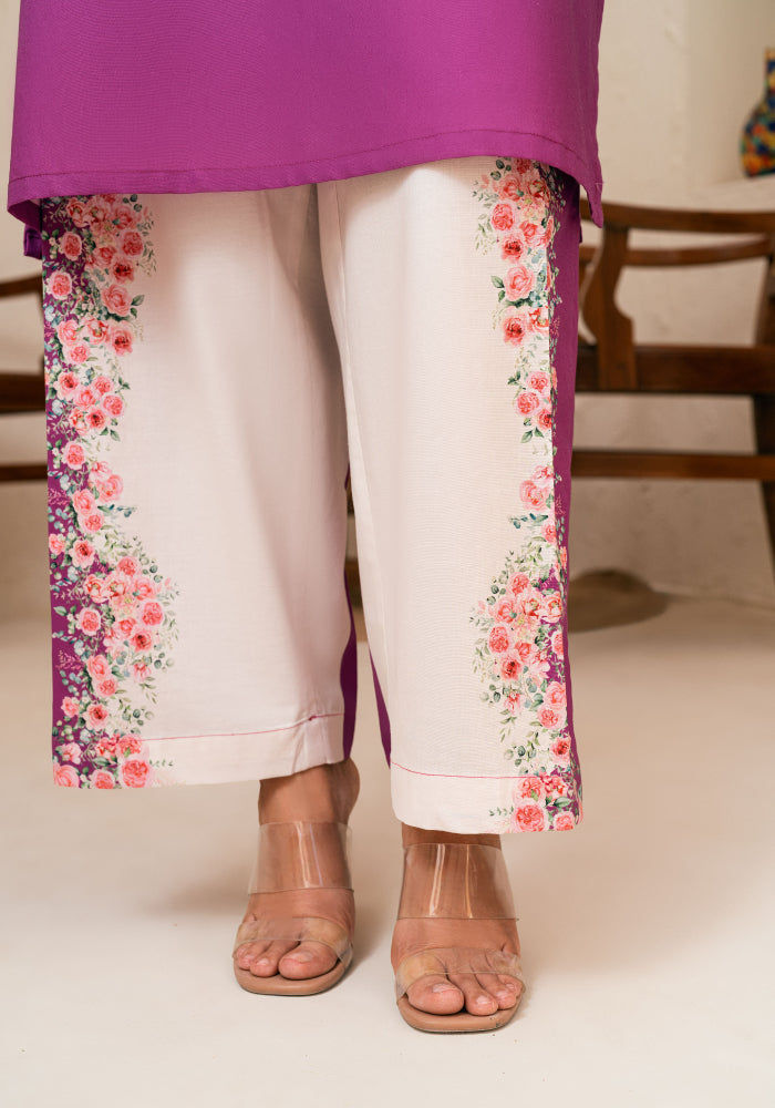 Amal Stitched 2 Piece Summer Cambric Collection-Peony