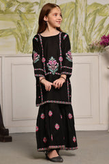 Fresh Bird Stitched 2 Piece Emb Festive Summer Kids Suit-Kajal