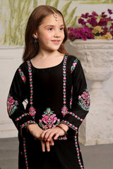 Fresh Bird Stitched 2 Piece Emb Festive Summer Kids Suit-Kajal