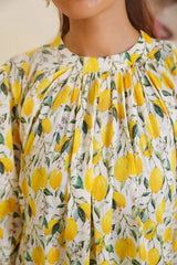 Gulbahar By Arha Eman Stitched Summer Suit-Lemon – Yellow