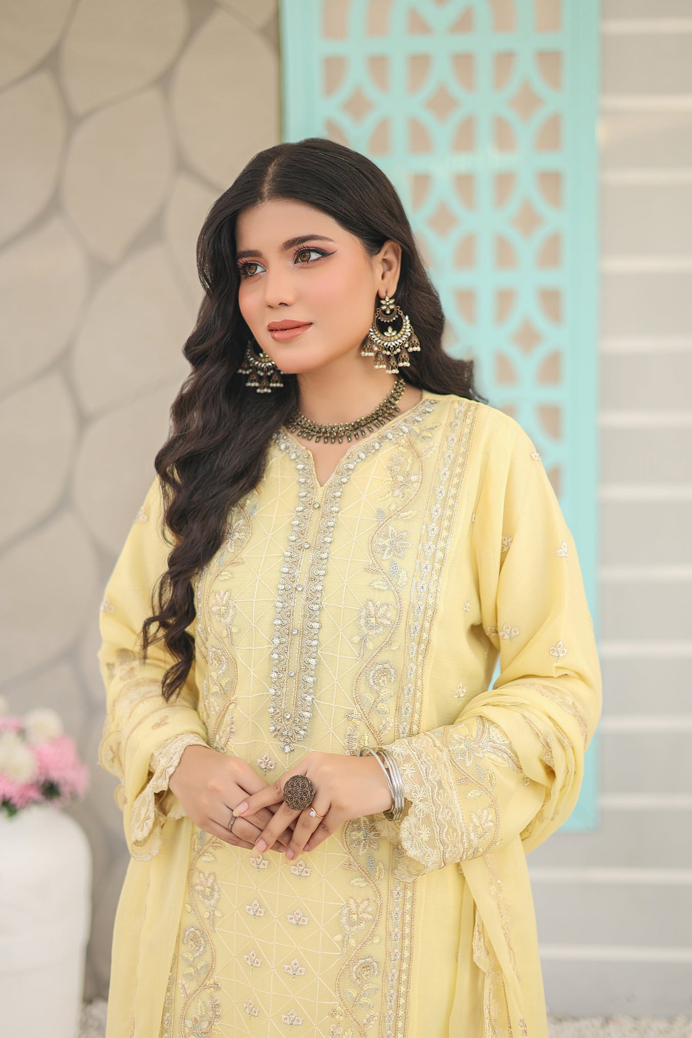 Inara By Azmeerah Official Semi Stitched 3 Piece Chiffon Edit Collection'2024-03-Linaria