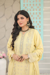 Inara By Azmeerah Official Semi Stitched 3 Piece Chiffon Edit Collection'2024-03-Linaria