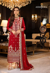 Asim Jofa Designers Limited Edition Ajrnd-26 Embroidered Stitched 3 Pcs
