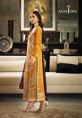 Asim Jofa Rang e Noor Ajrn-09 Embroidered Cotton Silk 3 Pcs