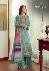 Asim Jofa Luxury Lawn Ajrl-11 Embroidered Woven Jacquard Lawn 3 Pcs