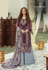 Asim Jofa Luxury Lawn Ajrl-19 Embroidered Organza 3 Pcs