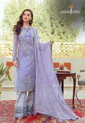 Asim Jofa Luxury Lawn Ajrl-05 Embroidered Organza 3 Pcs