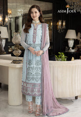 Asim Jofa Rang e Noor Ajrn-24 Embroidered Chiffon 3 Pcs