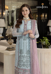 Asim Jofa Rang e Noor Ajrn-24 Embroidered Chiffon 3 Pcs