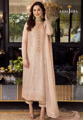 Asim Jofa Rang e Noor Ajrn-07 Embroidered Net 3 Pcs