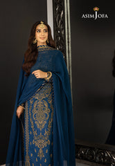 Asim Jofa Rang e Noor Ajrn-17 Embroidered Lawn Silk 3 Pcs