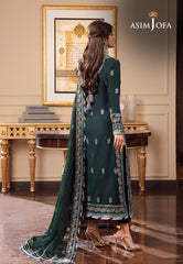 Asim Jofa Rang e Noor Ajrn-27 Embroidered Lawn Silk 3 Pcs