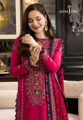 Asim Jofa Rang e Noor Ajrn-30 Embroidered Lawn Silk 3 Pcs