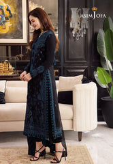 Asim Jofa Rang e Noor Ajrn-02 Embroidered Lawn Silk 3 Pcs