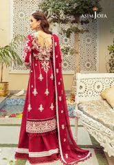 Asim Jofa Luxury Lawn Ajrl-01 Embroidered Self Jacquard Lawn 3 Pcs