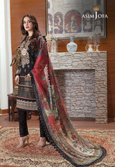 Asim Jofa Luxury Lawn Ajrl-10 Embroidered Woven Jacquard Lawn 3 Pcs