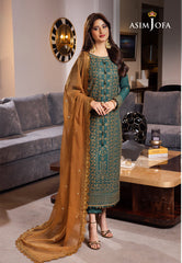 Asim Jofa Designers Limited Edition Ajrnd-11 Embroidered Lawn Silk 3 Pcs