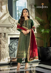 Asim Jofa Rang e Noor Ajrn-08 Embroidered Lawn Silk 3 Pcs