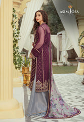 Asim Jofa Luxury Lawn Ajrl-19 Embroidered Organza 3 Pcs