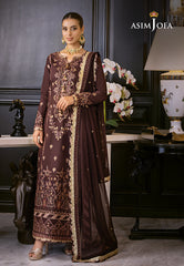 Asim Jofa Rang e Noor Ajrn-29 Embroidered Lawn Silk 3 Pcs