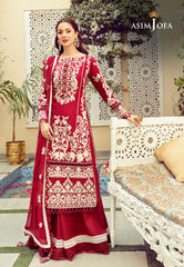 Asim Jofa Luxury Lawn Ajrl-01 Embroidered Self Jacquard Lawn 3 Pcs