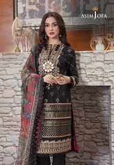 Asim Jofa Luxury Lawn Ajrl-10 Embroidered Woven Jacquard Lawn 3 Pcs