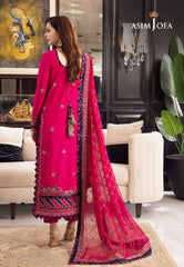 Asim Jofa Rang e Noor Ajrn-30 Embroidered Lawn Silk 3 Pcs