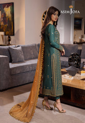 Asim Jofa Rang e Noor Ajrn-11 Embroidered Lawn Silk 3 Pcs