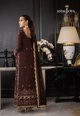 Asim Jofa Rang e Noor Ajrn-29 Embroidered Lawn Silk 3 Pcs
