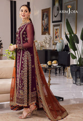 Asim Jofa Rang e Noor Ajrn-23 Embroidered Chiffon 3 Pcs