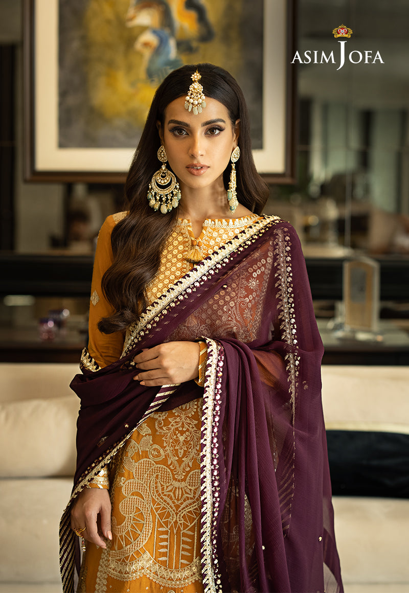 Asim Jofa Rang e Noor Ajrn-09 Embroidered Cotton Silk 3 Pcs