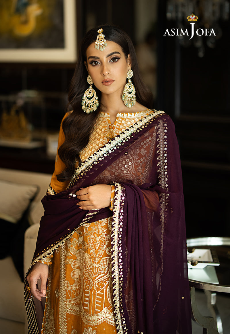 Asim Jofa Rang e Noor Ajrn-09 Embroidered Cotton Silk 3 Pcs