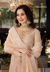 Asim Jofa Rang e Noor Ajrn-07 Embroidered Net 3 Pcs