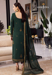 Asim Jofa Rang e Noor Ajrn-18 Embroidered Lawn Silk 3 Pcs