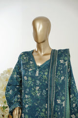 Bin Saeed Stitched 3 Piece Exclusive Printed Lawn Vol-10 Suit- LSM-2959-TEAL