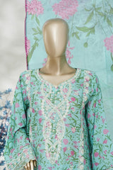 Bin Saeed Stitched 3 Piece Exc Emb Lawn Long Length Suit-LSM-3046-FEROZI-S