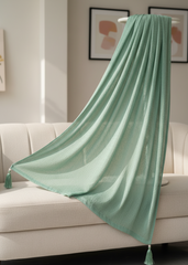 Nairah Crinkle Chiffon Dupatta Wrap-Ice-Green Dupatta
