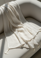 Nairah Crinkle Chiffon Dupatta Wrap-Off-White Dupatta