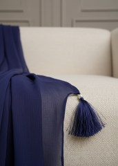 Nairah Crinkle Chiffon Dupatta Wrap-Blue Dupatta
