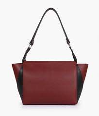 RTW Creation - Maroon and black trio twist handbag