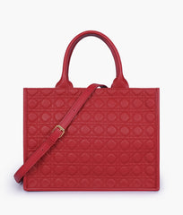 RTW Creation - Maroon box tote bag