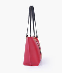 RTW Creation - Maroon centre-stripe tote bag