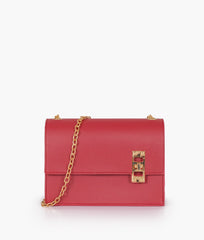 RTW Creation - Maroon chain shoulder bag with twist lock