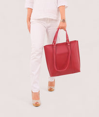 RTW Creation - Maroon double-handle tote bag