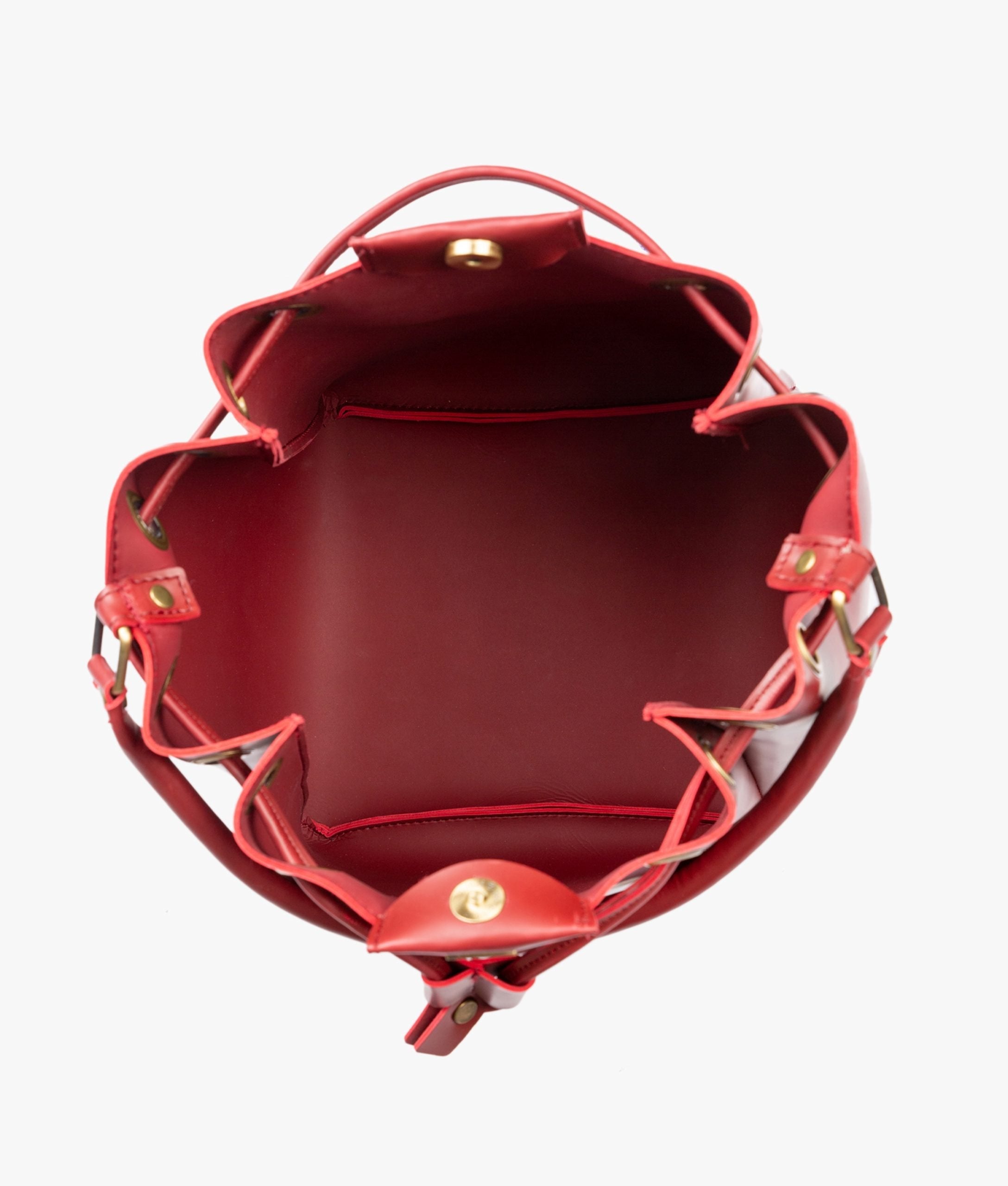 RTW Creation - Maroon drawstring bucket bag
