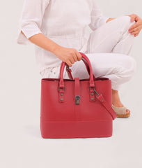 RTW Creation - Maroon multi-compartment shoulder bag