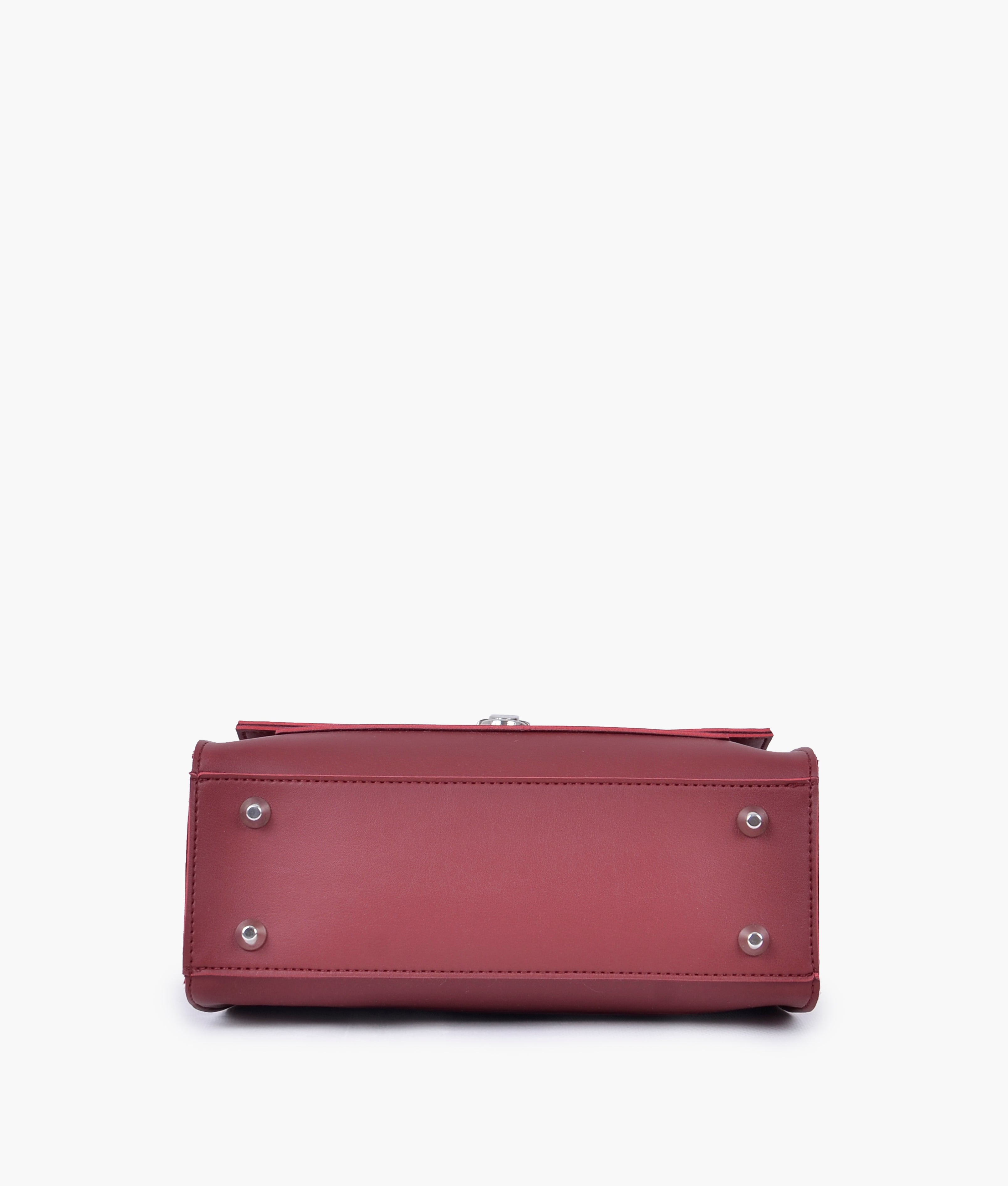 RTW Creation - Maroon push-lock messenger bag