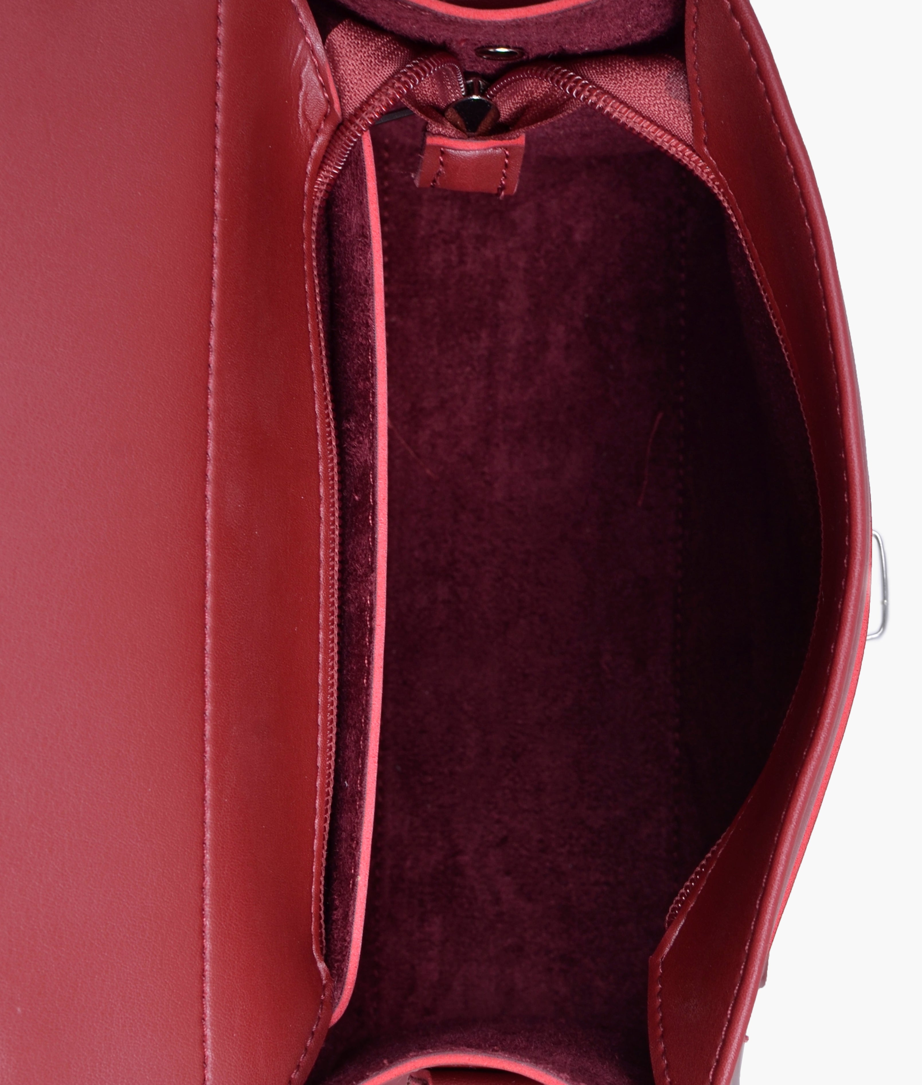 RTW Creation - Maroon push-lock messenger bag